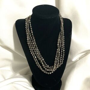 5 Strands Cut Glass Mirrored Beaded